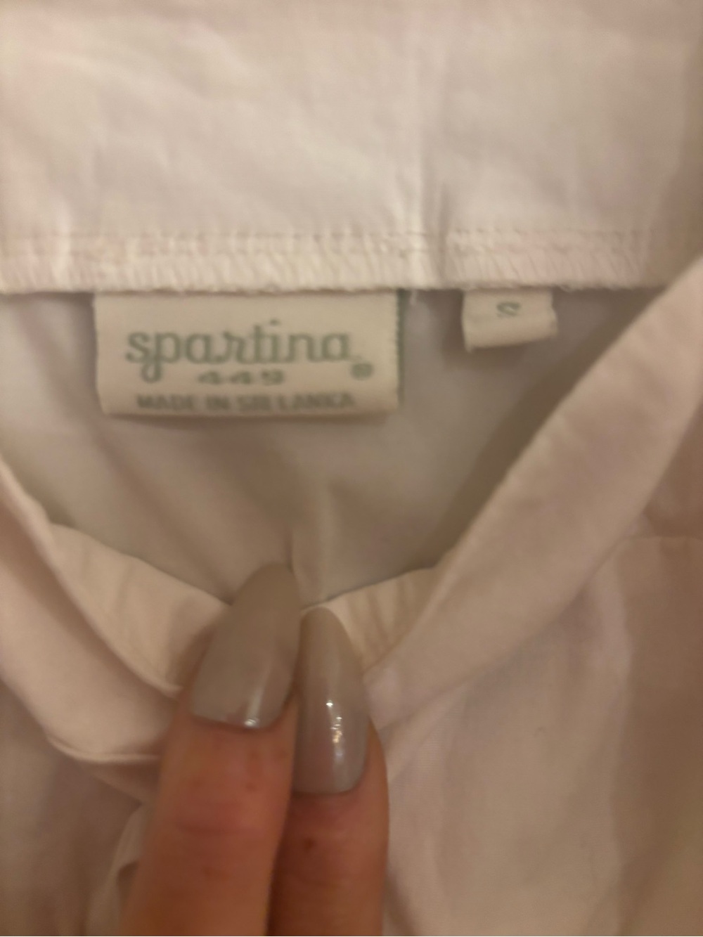 Spartina 449 Cream Ruffle-Strap Smocked Peplum Camisole - Picture 5 of 5
